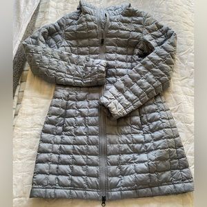 Woman’s The North Face ThermoBall Eco Parka Light Gray